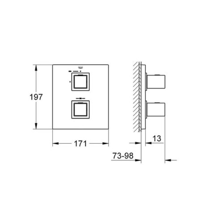 Смеситель Grohe Grohtherm Cube 19959000