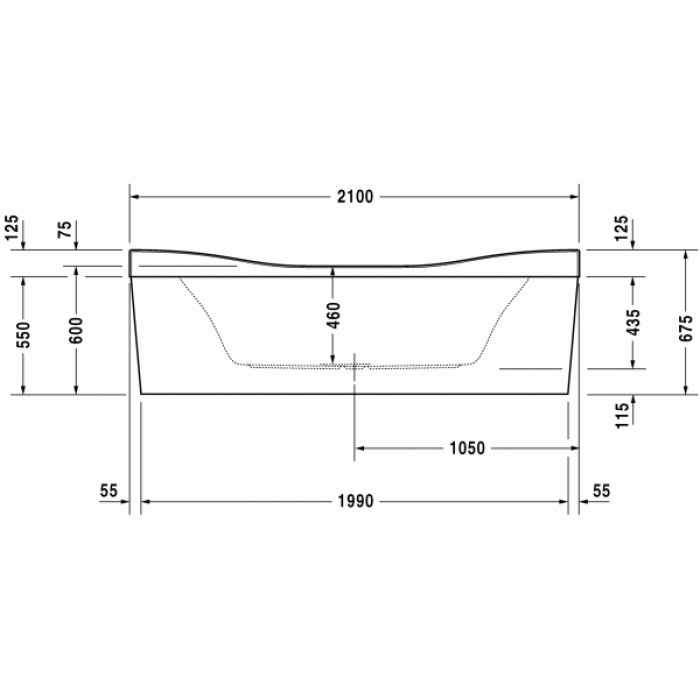 Esplanade ванна асимметричная 210 см 700283000000000 в интернет-магазине «Estet Room»