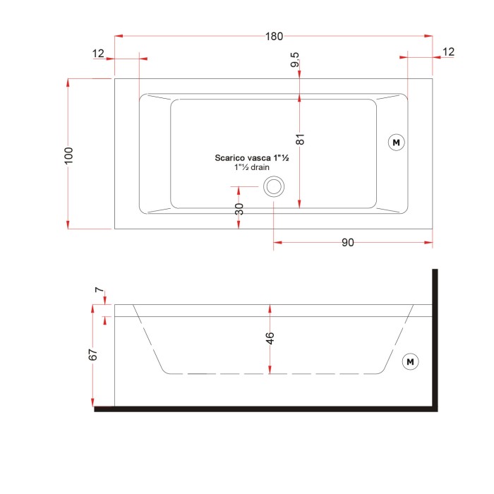 Gruppo Treesse Dream Ванна в современном стиле 180x100xh67 см