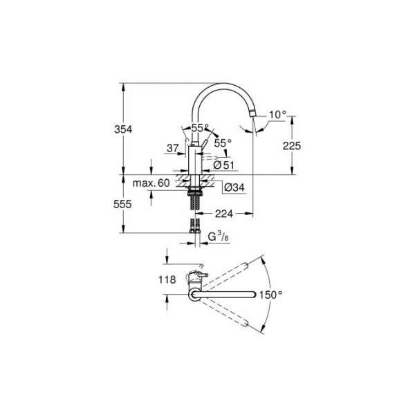 Grohe Concetto Смеситель для кухни (32661DC3)