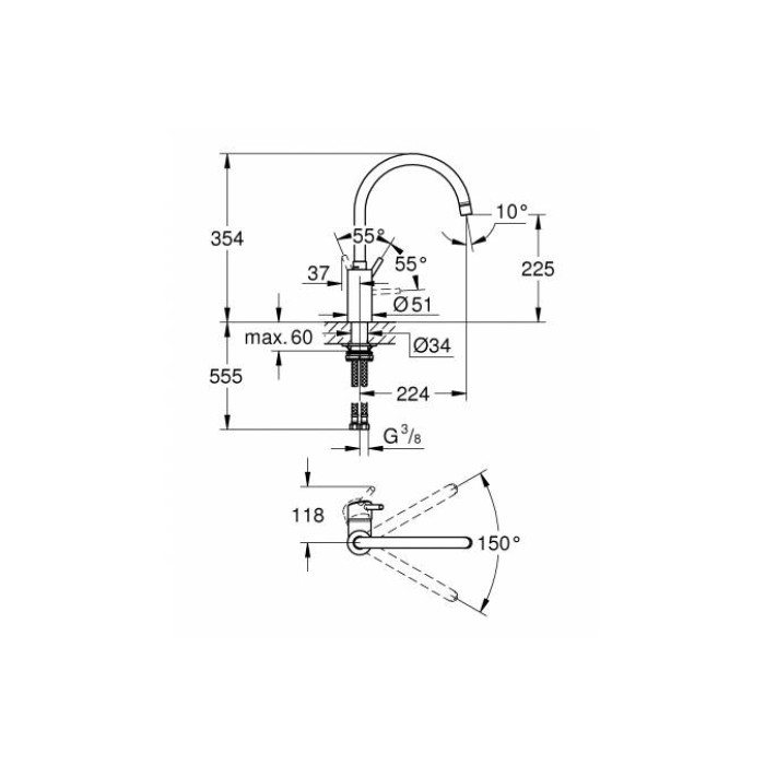Grohe Concetto Смеситель для кухни (32661DC3)