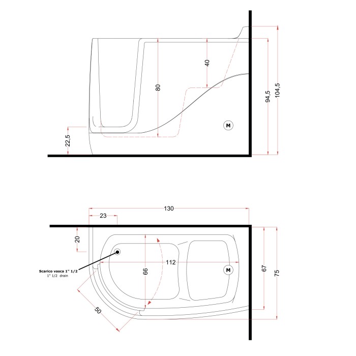 Gruppo Treesse Gen-X Ванна 130x75xh107 см Gruppo Treesse Gen-X Ванна 130x75xh107 см