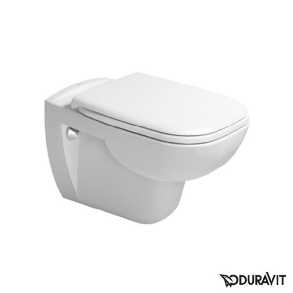 Плитка керамогранит Подвесной безободковый унитаз Duravit Rimless D-Code 2570090000 для пола