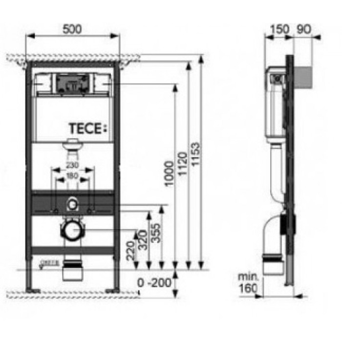 Инсталляция для унитаза TECE base 9400001 Инсталляция для унитаза TECE base 9400001
