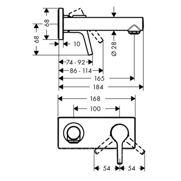 Смеситель для раковины Hansgrohe Talis S 72110000