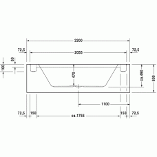 Sundeck ванна прямоугольная 205,5 см 700196000000000 в интернет-магазине «Estet Room»