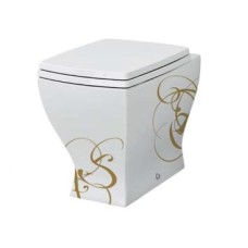 Напольный унитаз Artceram Jazz (JZV002 01;06) white glossy/lettering oro