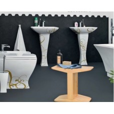 Напольный унитаз Artceram Jazz (JZV002 01;06) white glossy/lettering oro
