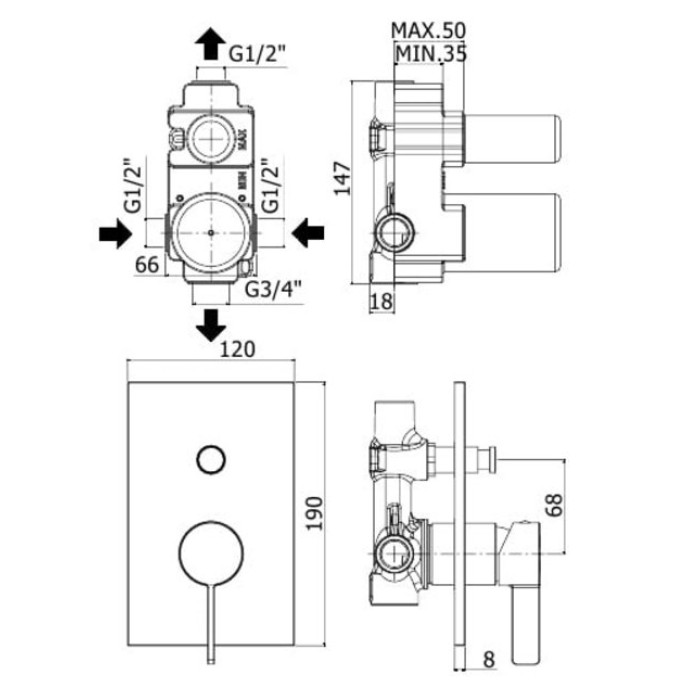 Смеситель Paffoni Rock (RO015CR)