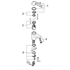 Grohe Euroeco Special SSC Смеситель однорычажный безопасный для раковины (32789000)