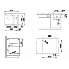 Мойка для кухни Blanco Pleon 6 Split кофе 521698