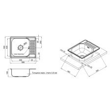 Кухонная мойка Imperial 5848 Micro Decor (IMP584808MICDEC)