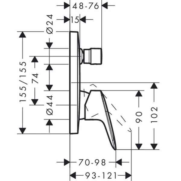 Смеситель для ванны Hansgrohe Logis 71405000