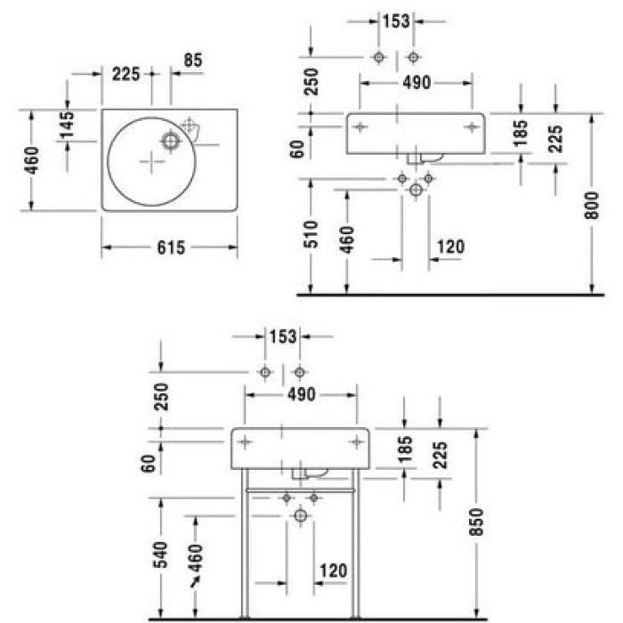 Плитка керамогранит Керамическая раковина 61,5 см Duravit Scola 0684600000 для пола Плитка керамогранит Керамическая раковина 61,5 см Duravit Scola 0684600000 для пола