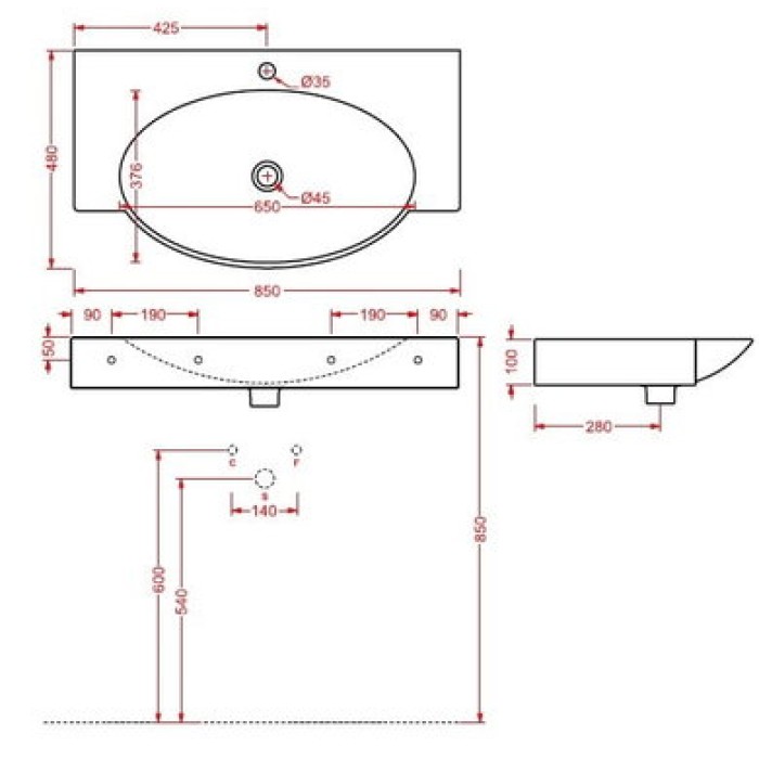 Керамическая раковина 85 см Artceram Swing, white glossy (SWL001 01;00)