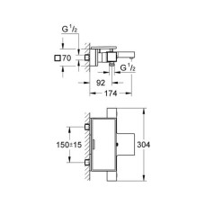 Термостатический смеситель Grohe Grohtherm Cube 34502000