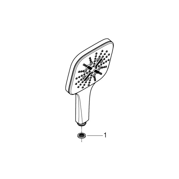 Плитка керамогранит Grohe Rainshower Smartactive Cube 130 Ручной душ 26582000 для пола