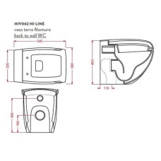 Напольный унитаз Artceram Hi-Line (HIV002 01;89) white glossy/gold damasco