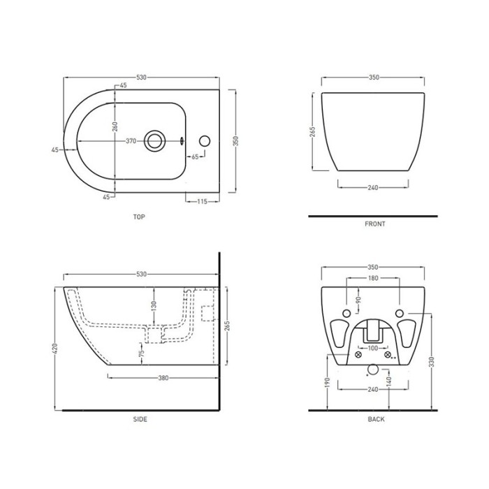 Биде Cielo Enjoy, white Биде Cielo Enjoy, white