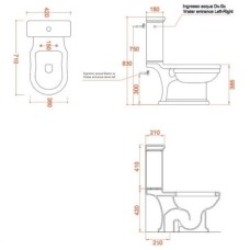 Унитаз-компакт Artceram Hermitage (HEV008 03;00) black glossy