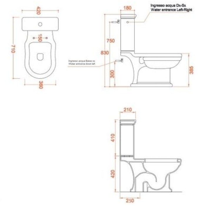 Унитаз-компакт Artceram Hermitage (HEV008 03;00) black glossy