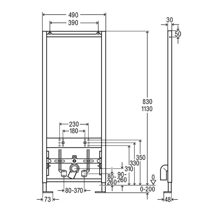 Инсталляция для биде VIEGA Eco Plus 727901