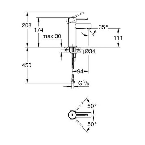 Смеситель для раковины Grohe Essence S-Size 34294001