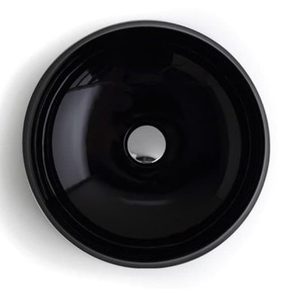 Керамическая раковина 42 см Simas Sharp, nero glossy SH 02
