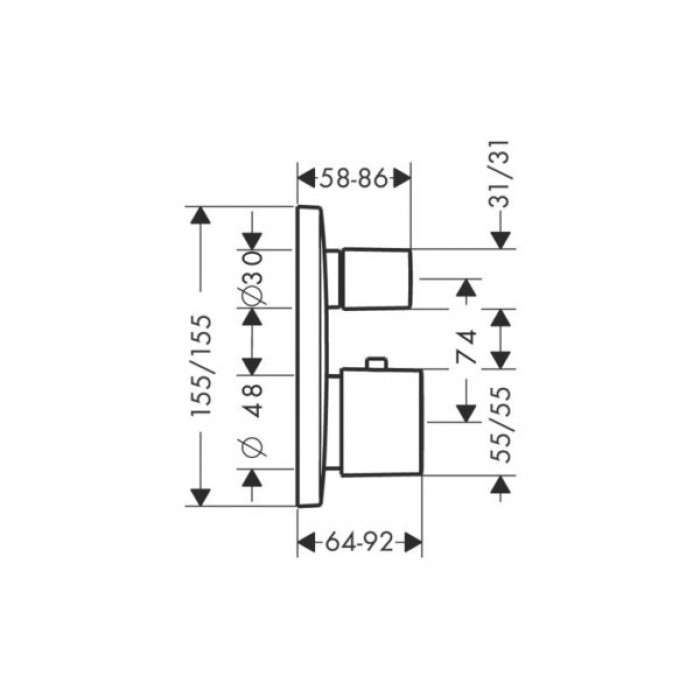 Термостат для душа Hansgrohe PuraVida 15771000 Термостат для душа Hansgrohe PuraVida 15771000