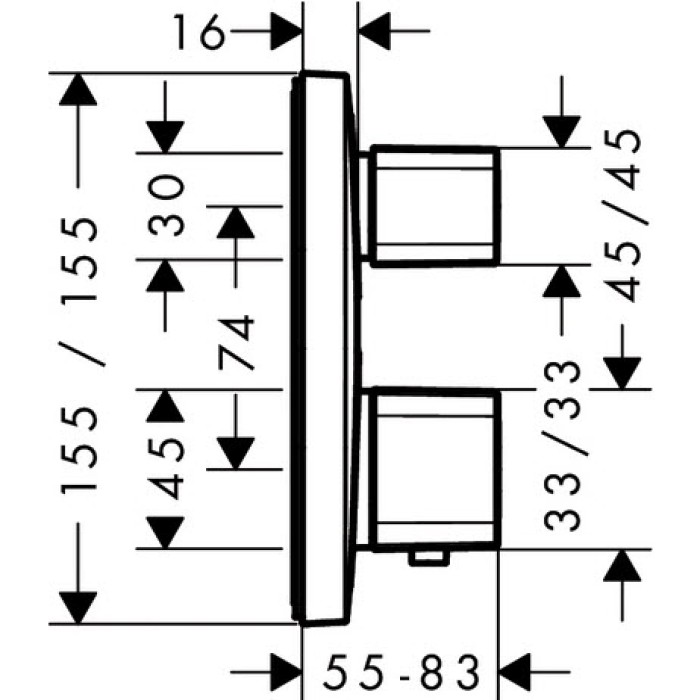Термостат для душа Hansgrohe Ecostat E 15708000