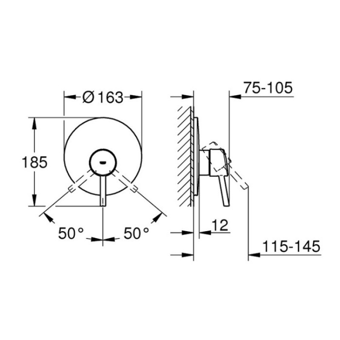 Grohe Concetto Смеситель однорычажный для душа (19345001)