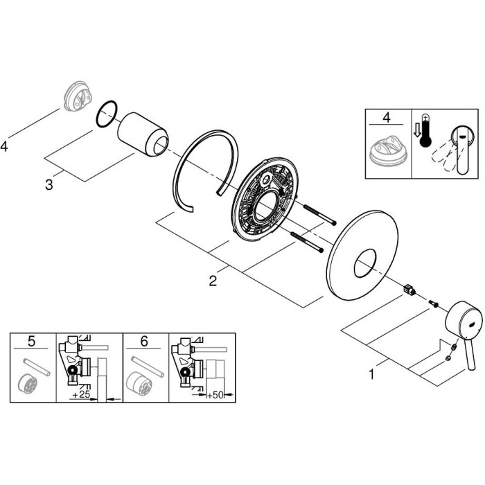 Grohe Concetto Смеситель однорычажный для душа (19345001)