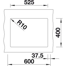 Мойка для кухни Blanco Subline 340/160-U (чаша слева) алюметаллик  523550