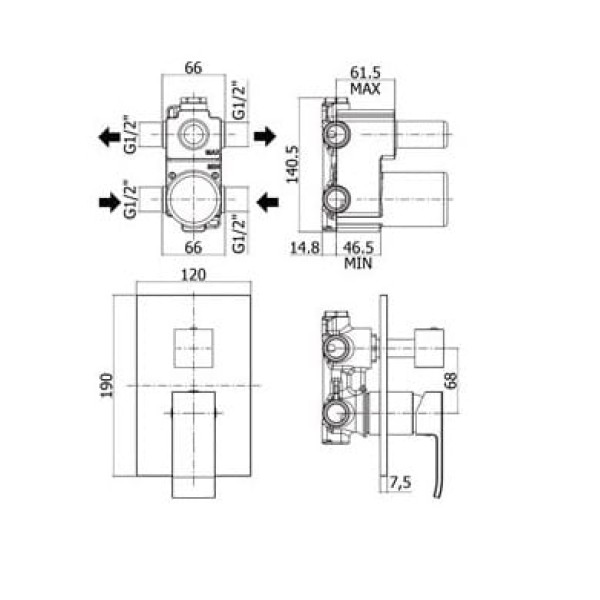 Смеситель Paffoni Effe (EF018CR)