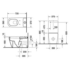 Плитка керамогранит Чаша унитаза Duravit Starck 2 2129090000 для пола