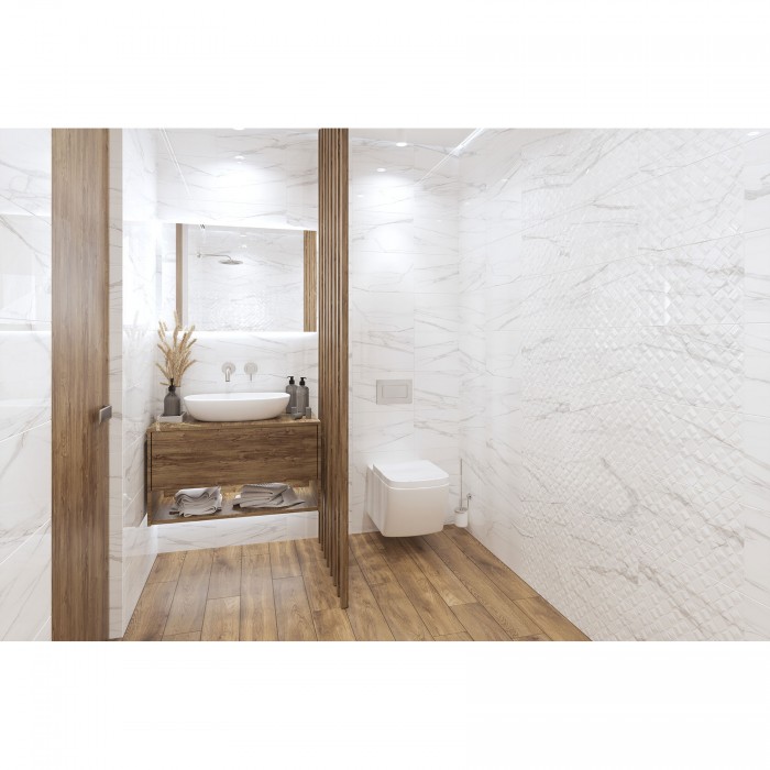 Плитка GOLDEN TILE ELBA глянец рельєф 862061 под мрамор
