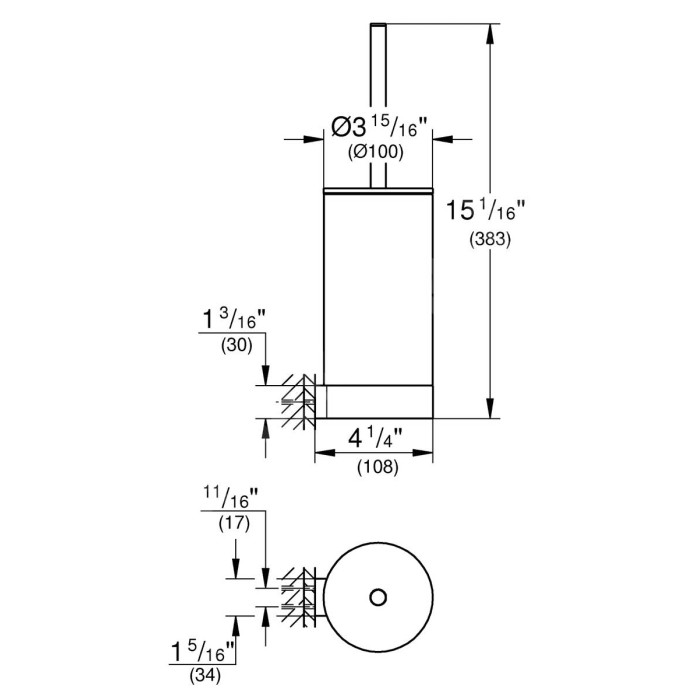 Grohe Selection Tуалетный ершик в комплекте (41076000)