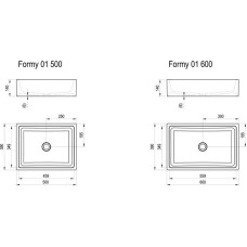 Умывальник Ravak FORMY 01 500 D Белый без перелива