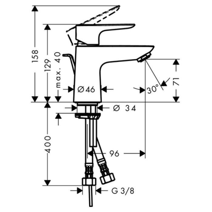 Смеситель для раковины Hansgrohe Talis E 80 (71700000)