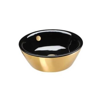 Керамическая раковина 42 см Catalano Gold&Silver, gold/black