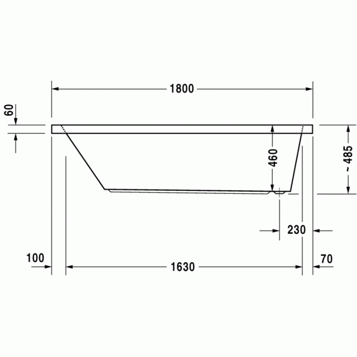 Starck ванна прямоугольная 180 см 700050000000000 в интернет-магазине «Estet Room»