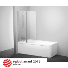 Шторка для ванни двохелементна 10CVS2-100 L Transparent, (7QLA0103Z1) RAVAK