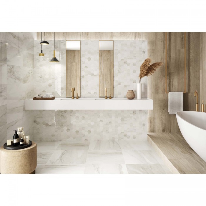 Плитка Argenta Ceramica HELIOS DORIC NATURAL 10×1200×400 под мрамор