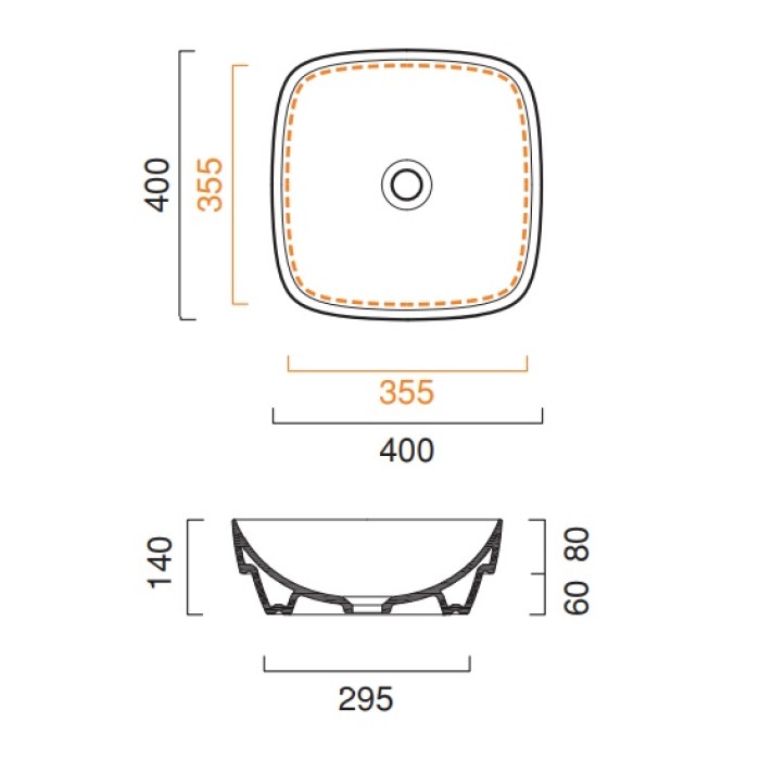 Керамическая раковина 40 см Catalano Green Lux