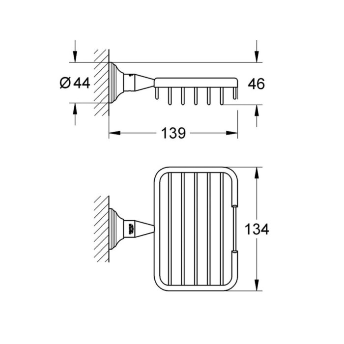 Grohe Essentials Authentic Полочка-решетка, маленькая (40659001)