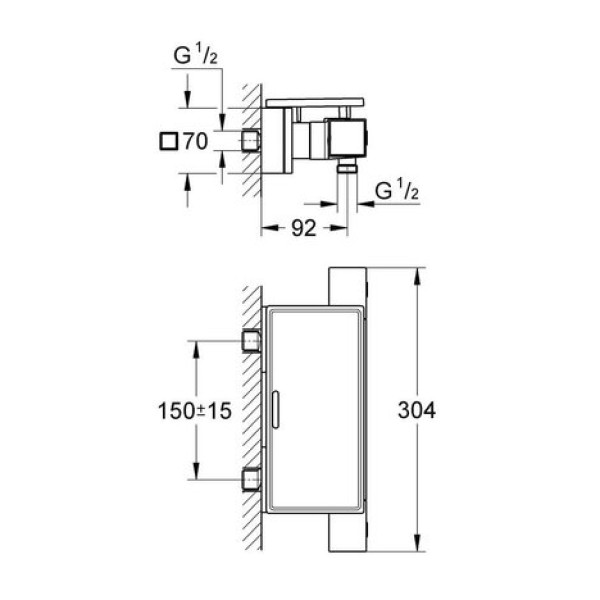 Смеситель Grohe Grohtherm Cube 34491000