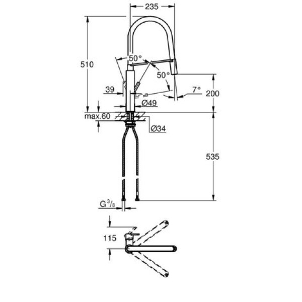 Смеситель для раковины GROHE Feel 31489DC0