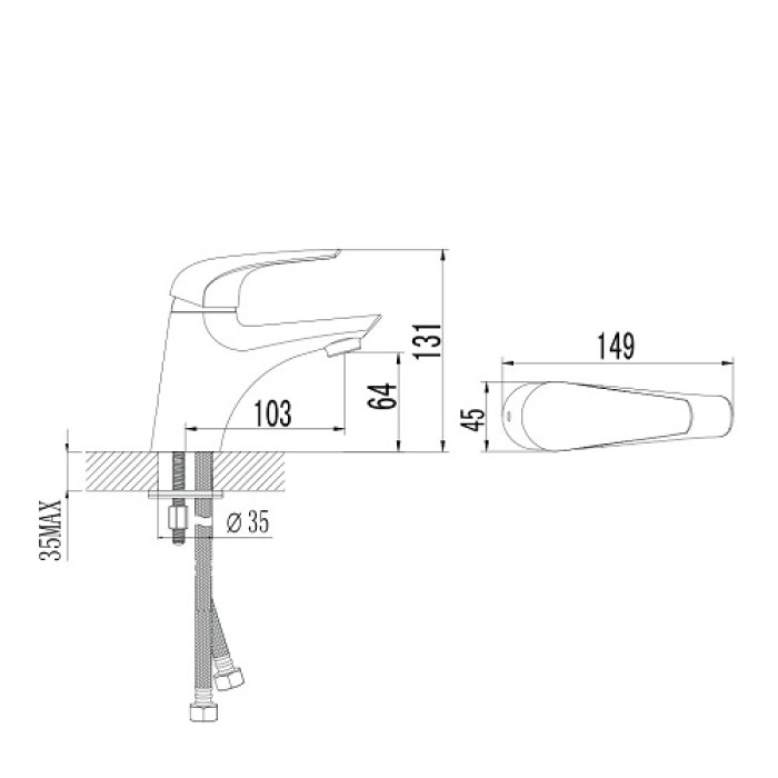 Смеситель для раковины Imprese Krinice 05110