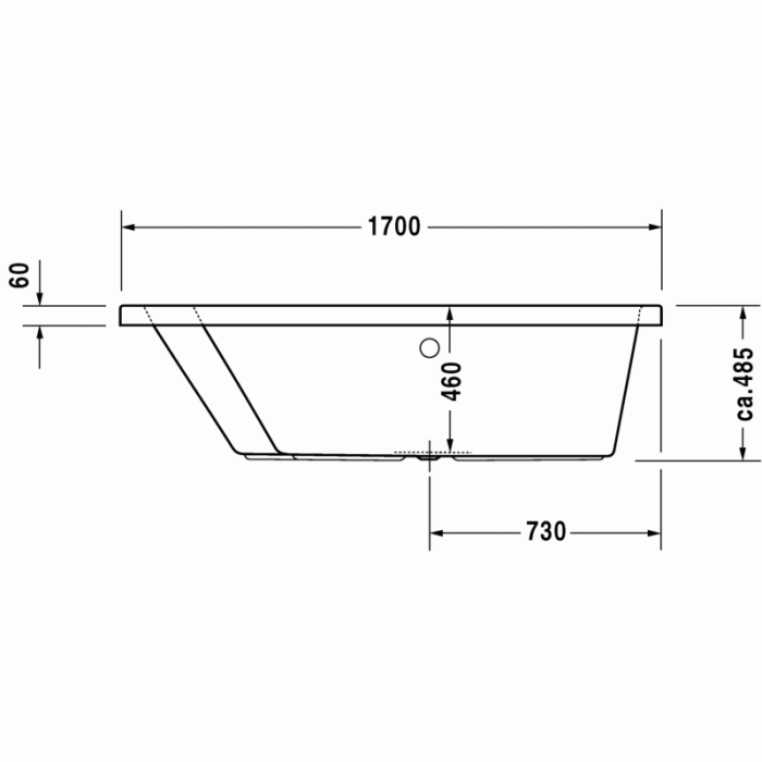 Paiova ванна асимметричная 170 см, левосторонняя 700214000000000 в интернет-магазине «Estet Room»