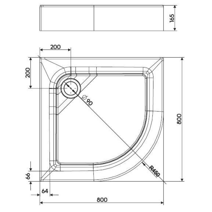 Душевой поддон KOLO FIRST 80x80 xBN1680000